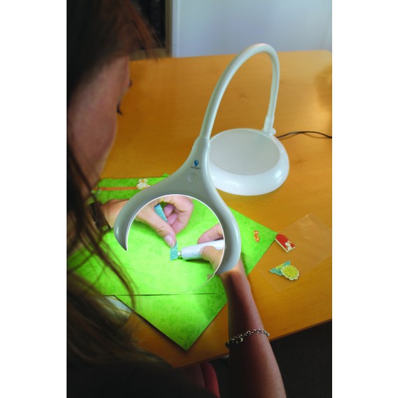 MAGnificent LED Table & Floor Magnifier Lamp